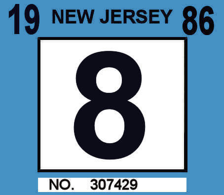 (image for) 1986 New Jersey inspection sticker